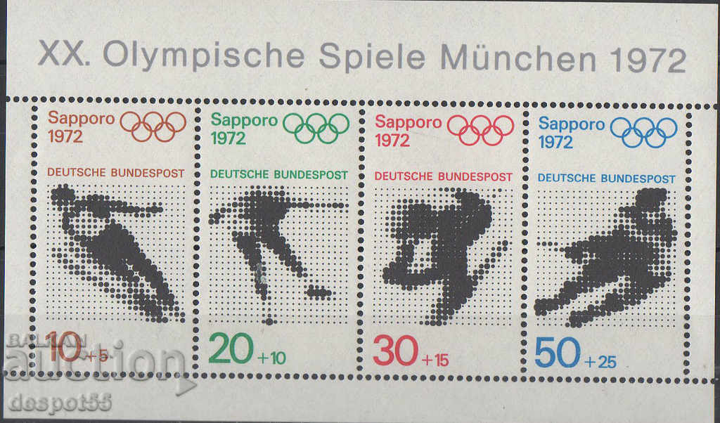 1971. Germania. Jocurile Olimpice de iarnă - Sapporo, Japonia. bloc