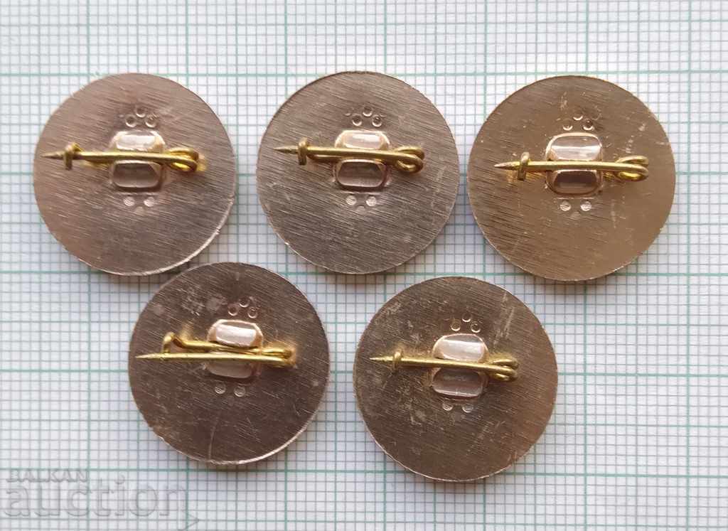 Auction 10639 Badge - Vasil Kolarov - LOT 5 pcs Auction 10639 Badge - Vasil Kolarov - LOT 5 pcs