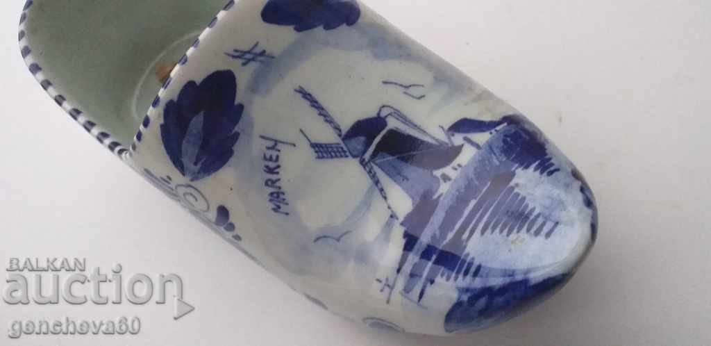 Papuci vintage, pantof, „Delet Blue” pentru decorarea peretelui - 6