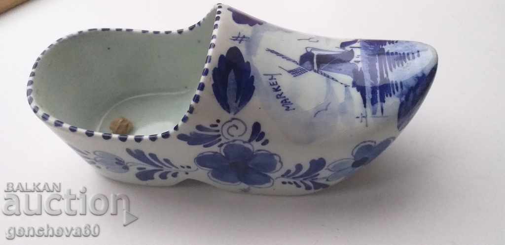 Papuci vintage, pantof, „Delet Blue” pentru decorarea peretelui - 7
