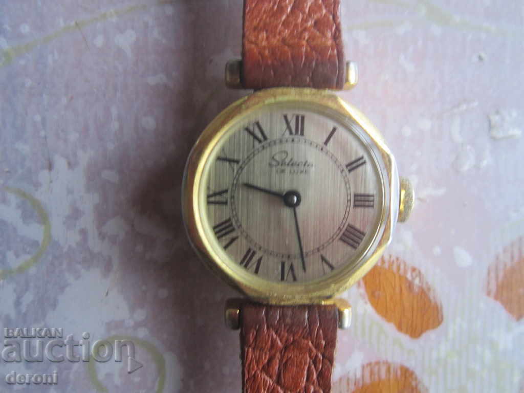 Auction  Amazing gold watch Selecta de Luxe