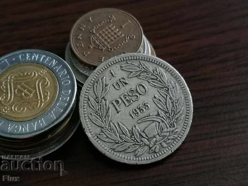 Coin - Chile - 1 peso 1933