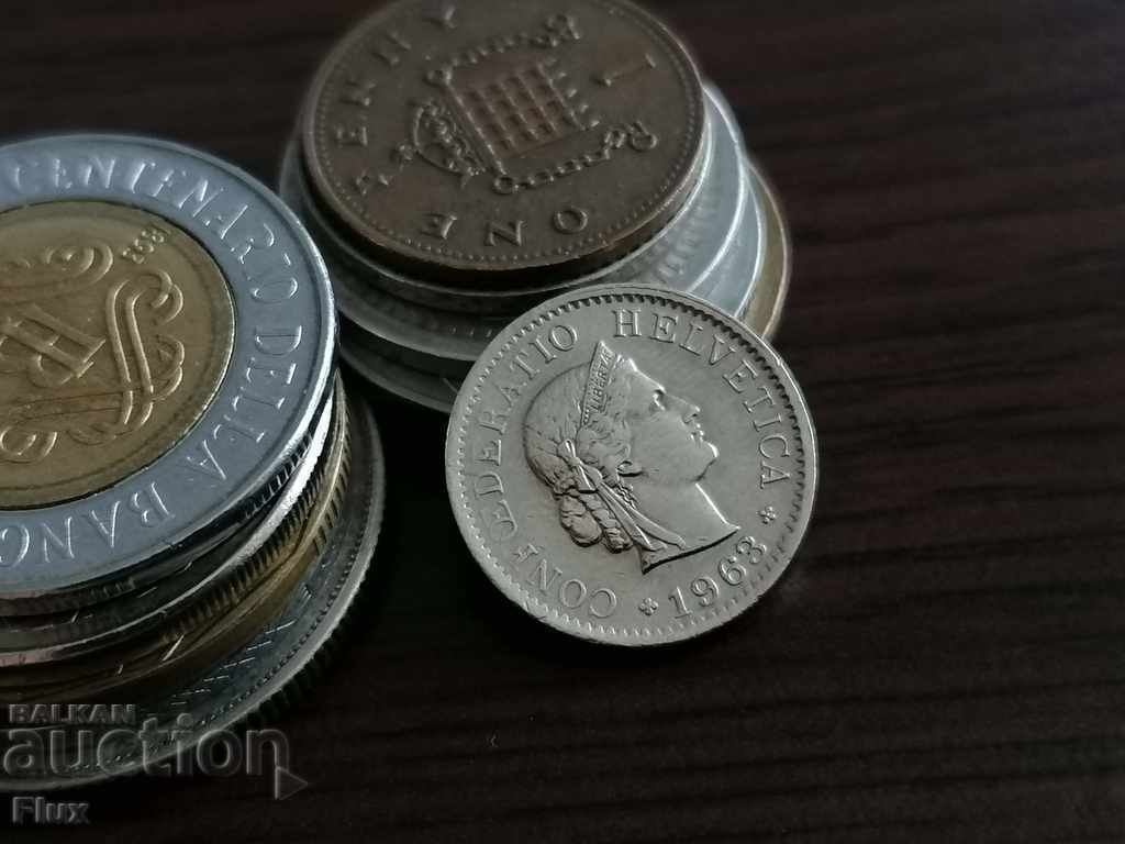 Coin - Switzerland - 5 rapen 1963 with price 1.75 BGN | € 0.89 Coin - Switzerland - 5 rapen 1963 with price 1.75 BGN | € 0.89
