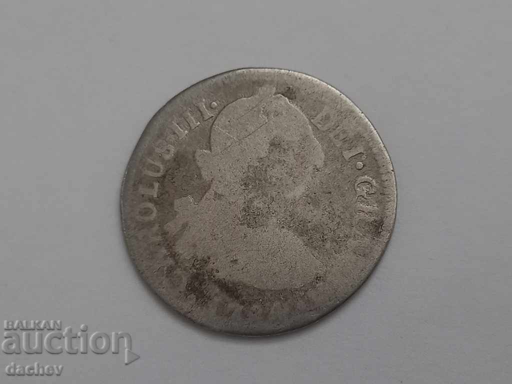 Rare Old Spain Mexico 1784 Silver Coin with price 37.00 BGN | € 18.92 Rare Old Spain Mexico 1784 Silver Coin with price 37.00 BGN | € 18.92