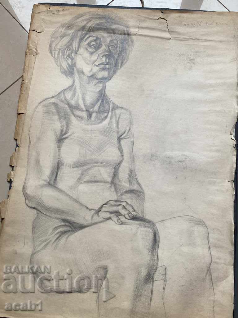 Sketch an old man with a pipe - 5