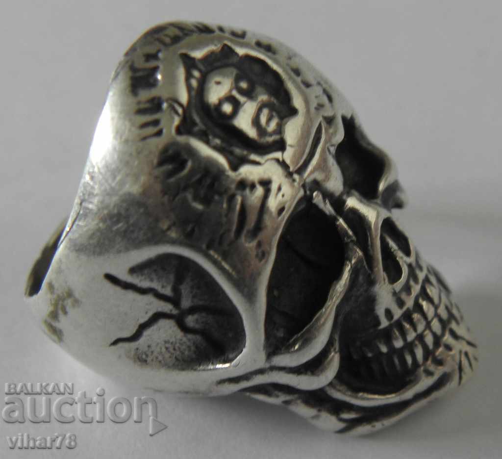 Licitație INEL CRANIU DE ARGINT Licitație INEL CRANIU DE ARGINT