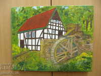 № * 5849 old painting - oil, canvas - size 50/40 cm