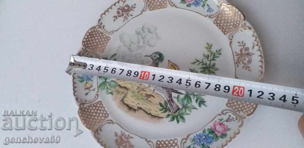 Rară farfurie de perete din porțelan LANGENTAL aurit, marcată - 5