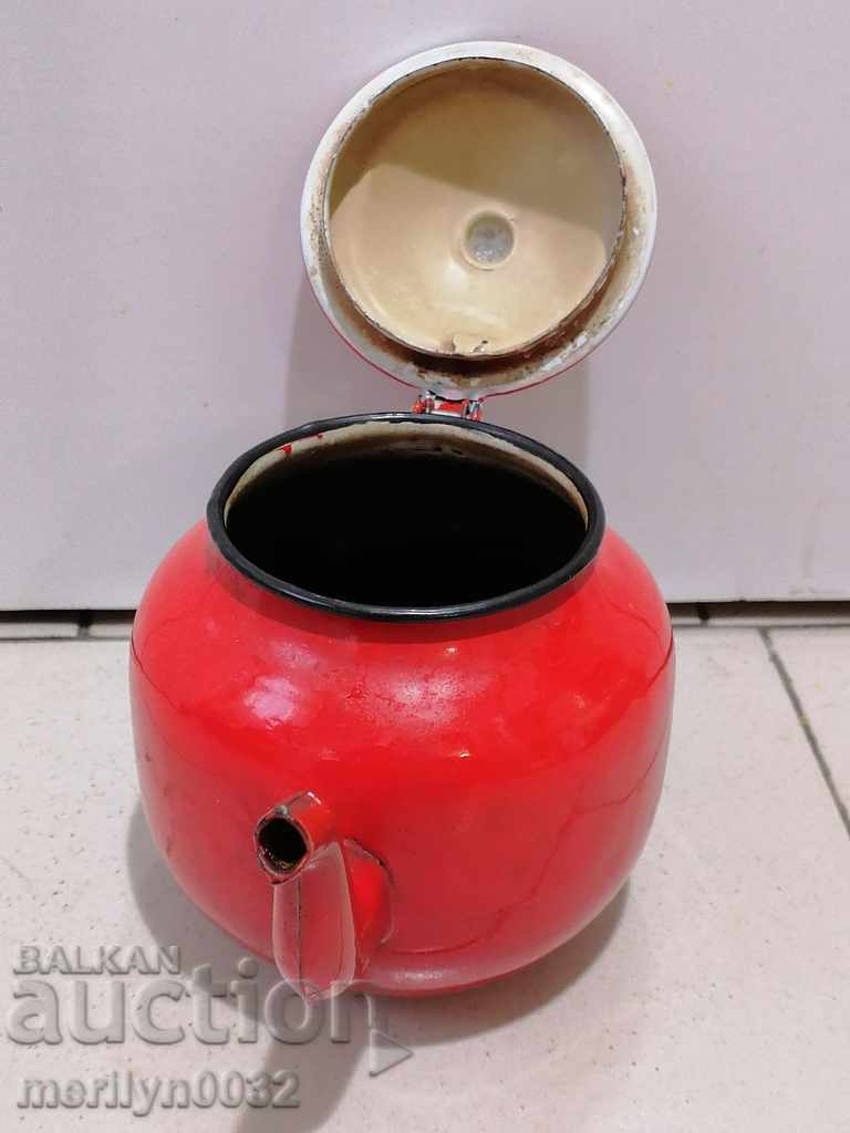 Δημοπρασία Παλιά εμαγιέ σκάφος βραστήρα βραστήρα κατσαρόλα με σμάλτο Δημοπρασία Παλιά εμαγιέ σκάφος βραστήρα βραστήρα κατσαρόλα με σμάλτο