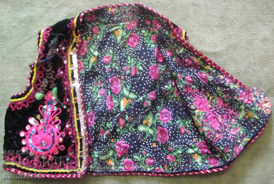 Auction 19th century Folk Art Children's Velvet Vest Auction 19th century Folk Art Children's Velvet Vest