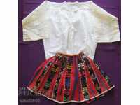 19th Century Folk Art Children's Costume Hand Embroidery