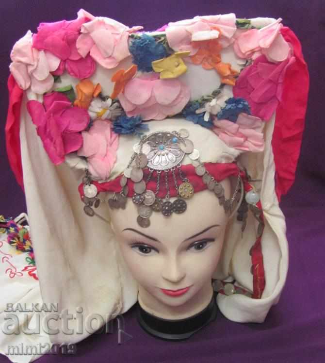Folk Art Old Head Decoration, Head of Flowers