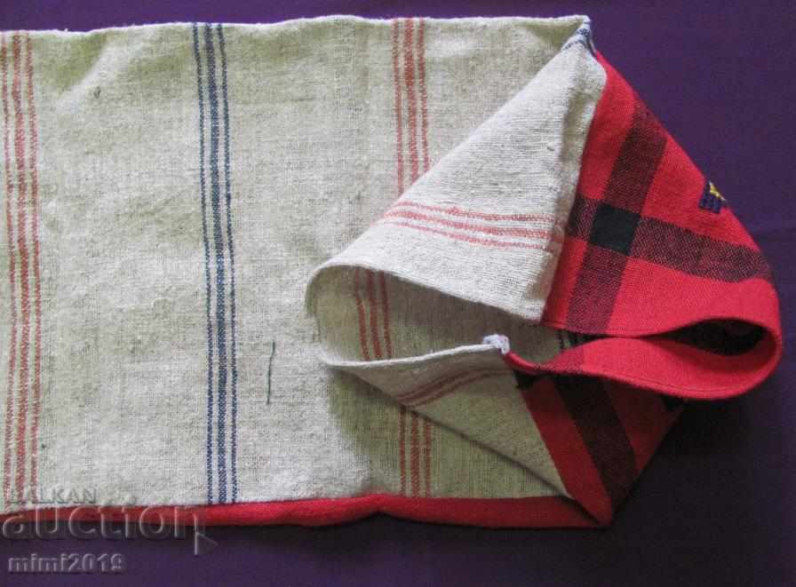 19th Century Folk Art Hand Woven and Embroidered Wool Pillow - 7 19th Century Folk Art Hand Woven and Embroidered Wool Pillow - 7