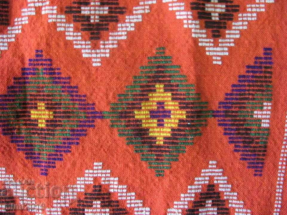 Delivery of 19th Century Folk Art Hand Woven and Embroidered Wool Pillow Delivery of 19th Century Folk Art Hand Woven and Embroidered Wool Pillow