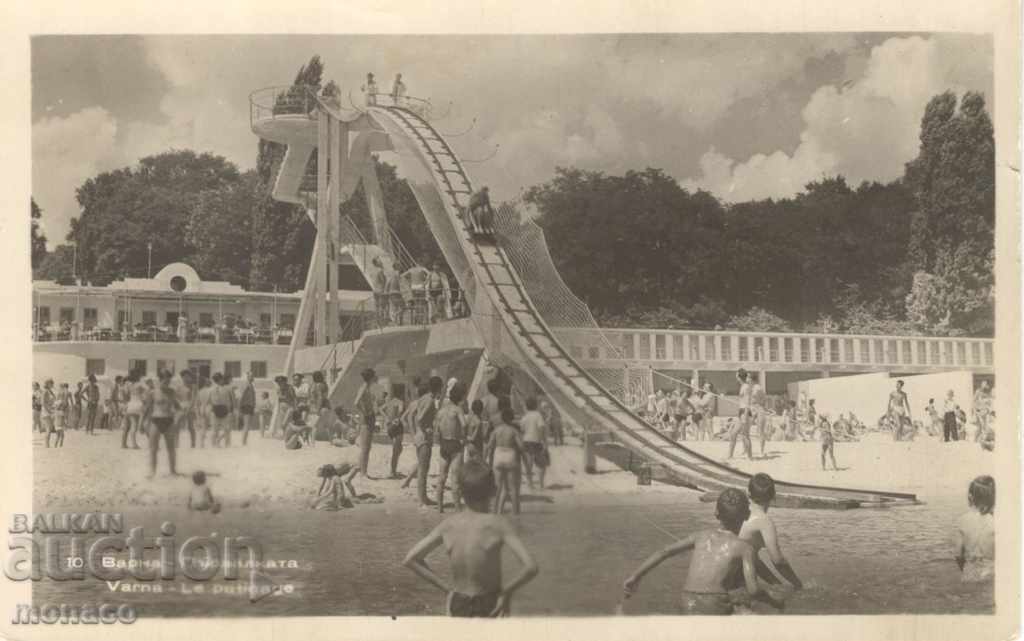 Old postcard - Varna, the ice rink Old postcard - Varna, the ice rink