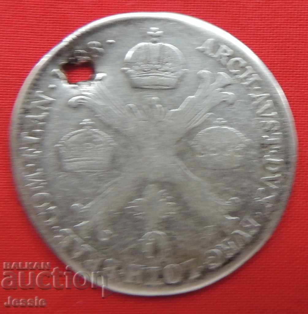 1/4 kronenthaler 1788 In the Austrian Netherlands Franz Joseph II