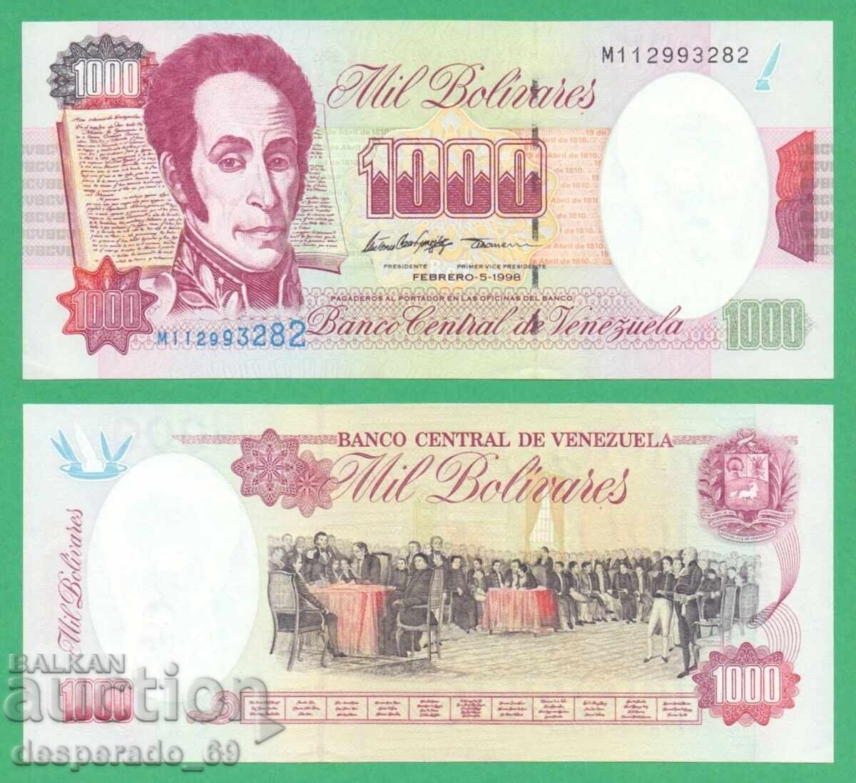 (¯`'•.¸ VENEZUELA 1000 bolivari 1998 UNC ¸.•'´¯) (¯`'•.¸ VENEZUELA 1000 bolivari 1998 UNC ¸.•'´¯)