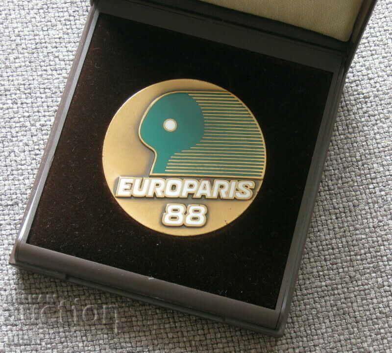 1988 EVROPARIS Championship table tennis medal box