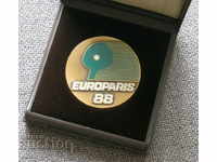 1988 шампионат EVROPARIS тенис маса медал кутия