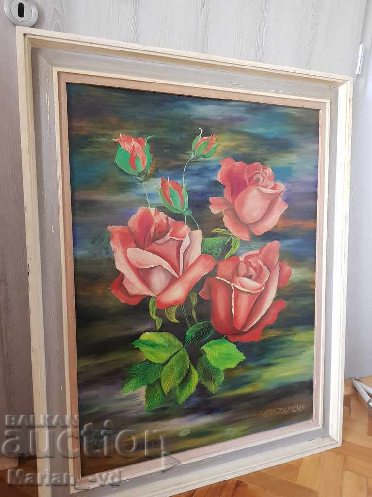 Delivery of Large oil / canvas painting 1971. Delivery of Large oil / canvas painting 1971.