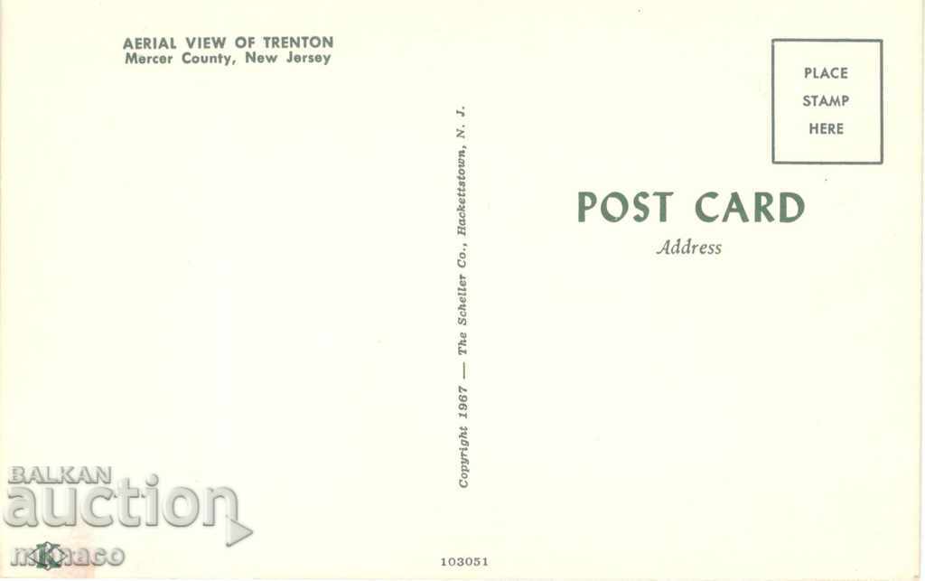 Old postcard - New Jersey, Trento - view from the plane with price 0.80 BGN | € 0.41