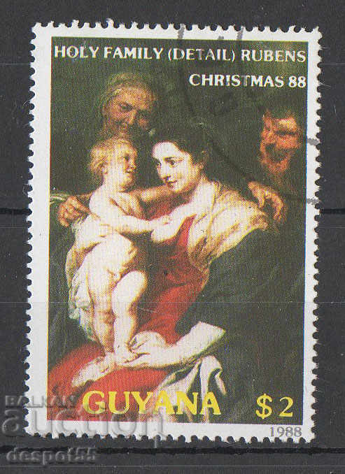 1988. Guyana. 500 years since the birth of Titian, 1488-1576.