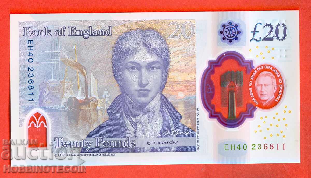 ENGLAND GREAT BRITAIN 20 Pounds issue 2024 NEW UNC POLYMER with price 89.00 BGN | € 45.50 ENGLAND GREAT BRITAIN 20 Pounds issue 2024 NEW UNC POLYMER with price 89.00 BGN | € 45.50