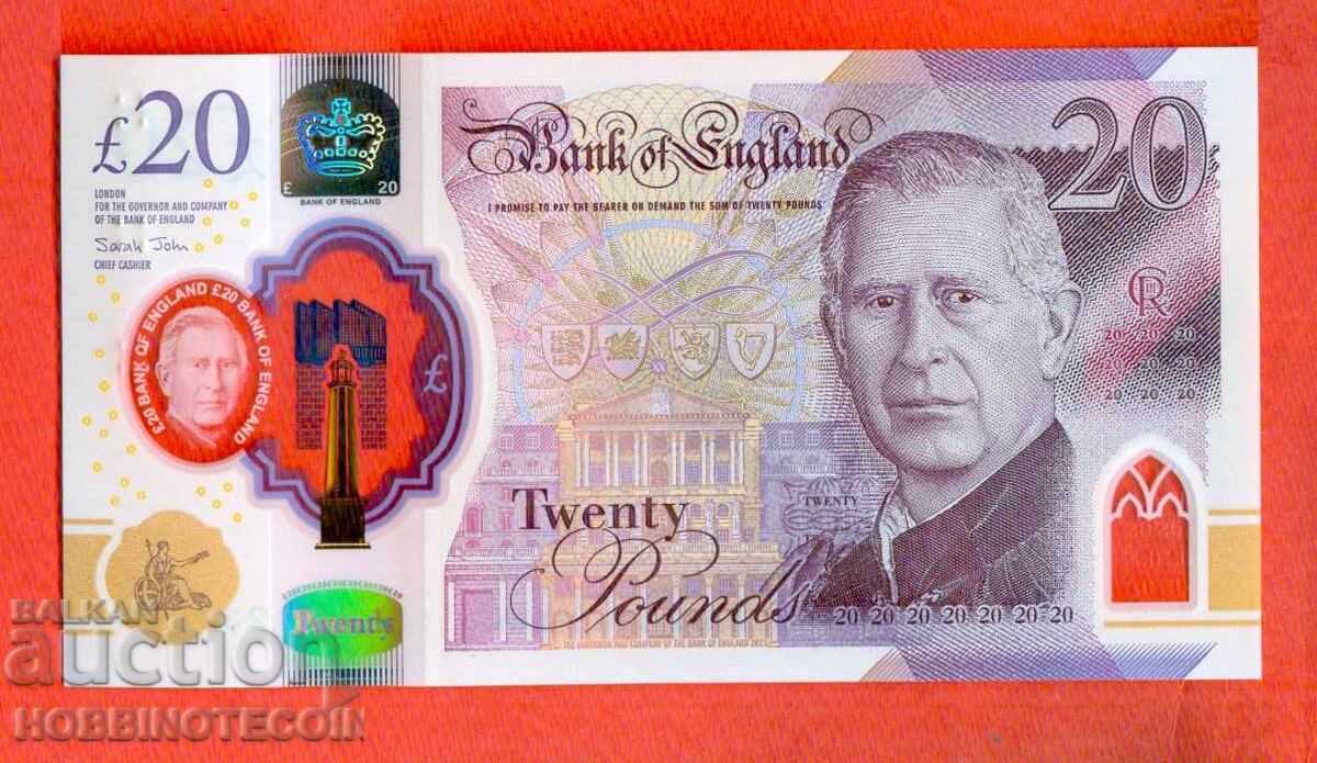 ENGLAND GREAT BRITAIN 20 Pounds issue 2024 NEW UNC POLYMER ENGLAND GREAT BRITAIN 20 Pounds issue 2024 NEW UNC POLYMER