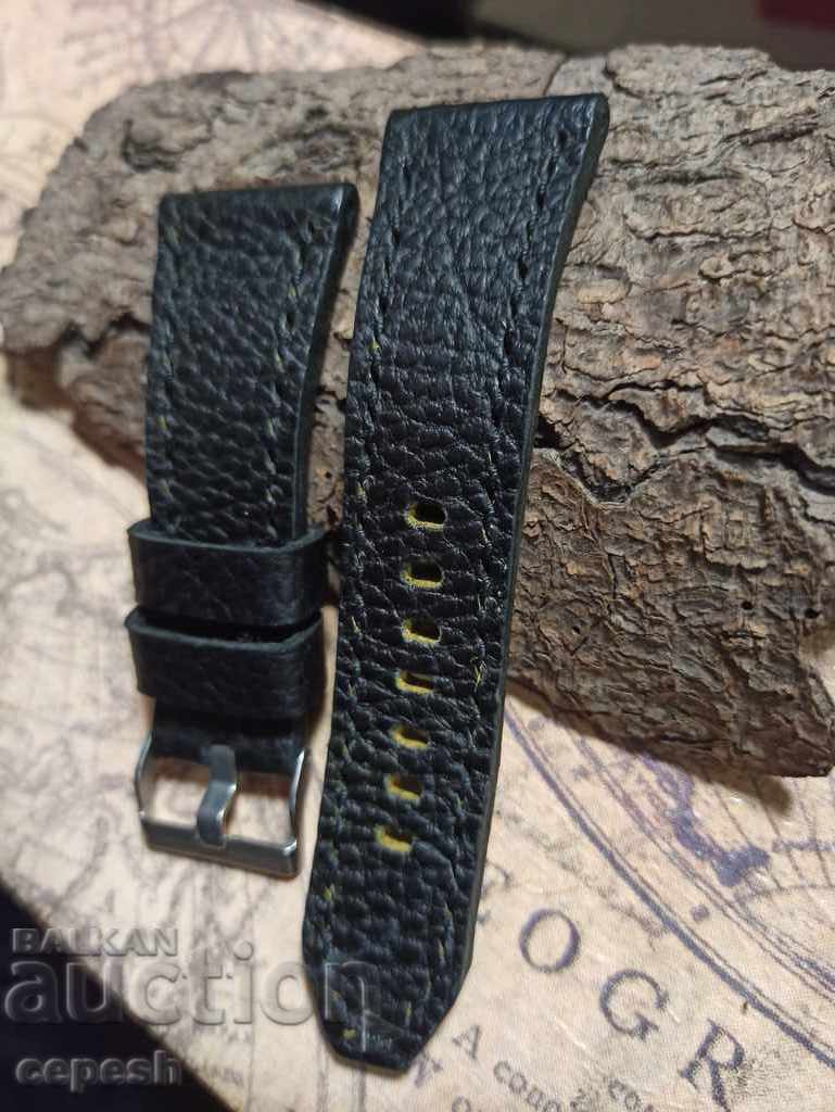 Auction Leather watch strap 26mm Genuine leather by hand 783 Auction Leather watch strap 26mm Genuine leather by hand 783
