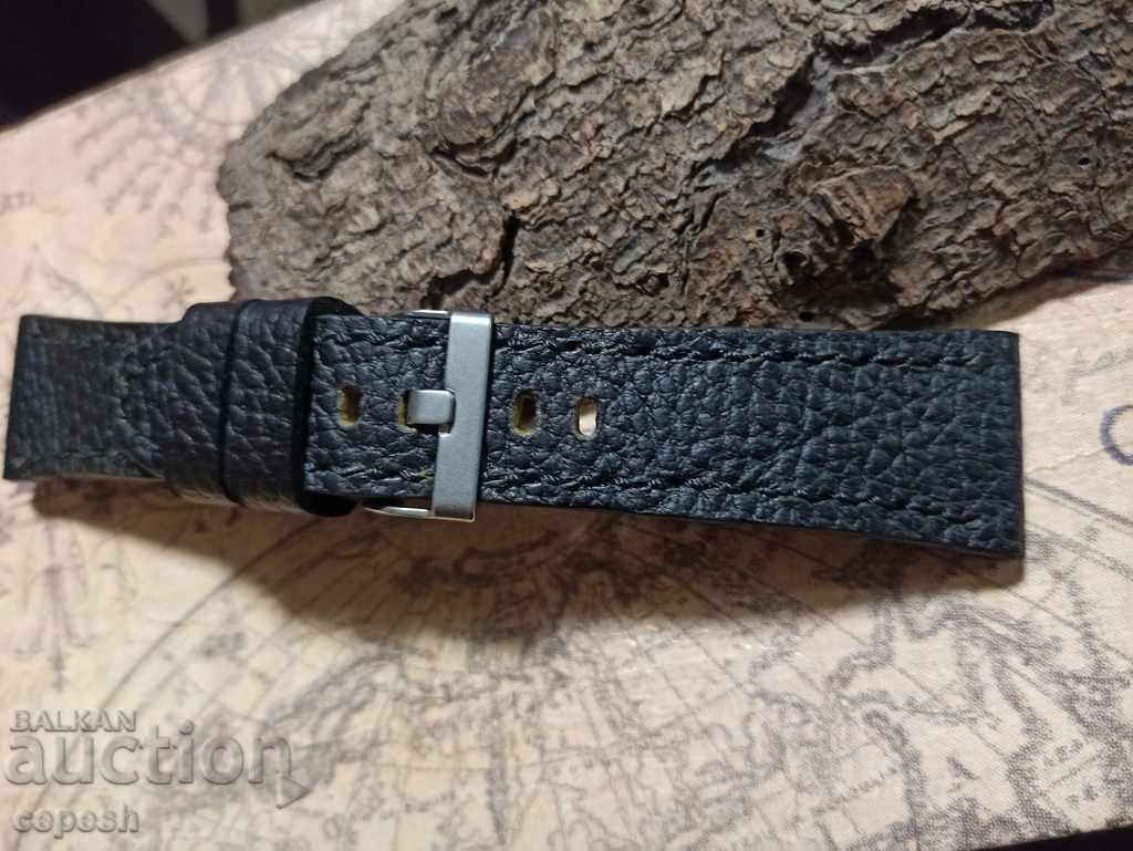 Leather watch strap 26mm Genuine leather by hand 783 - 5 Leather watch strap 26mm Genuine leather by hand 783 - 5