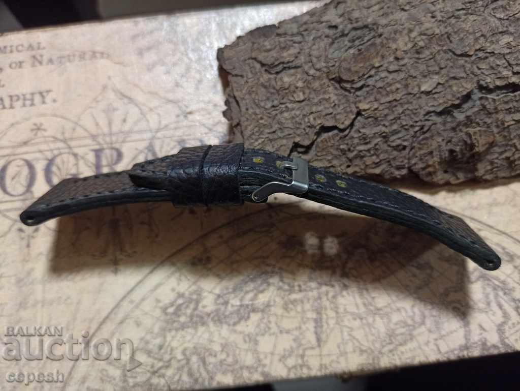 Leather watch strap 26mm Genuine leather by hand 783 - 6 Leather watch strap 26mm Genuine leather by hand 783 - 6