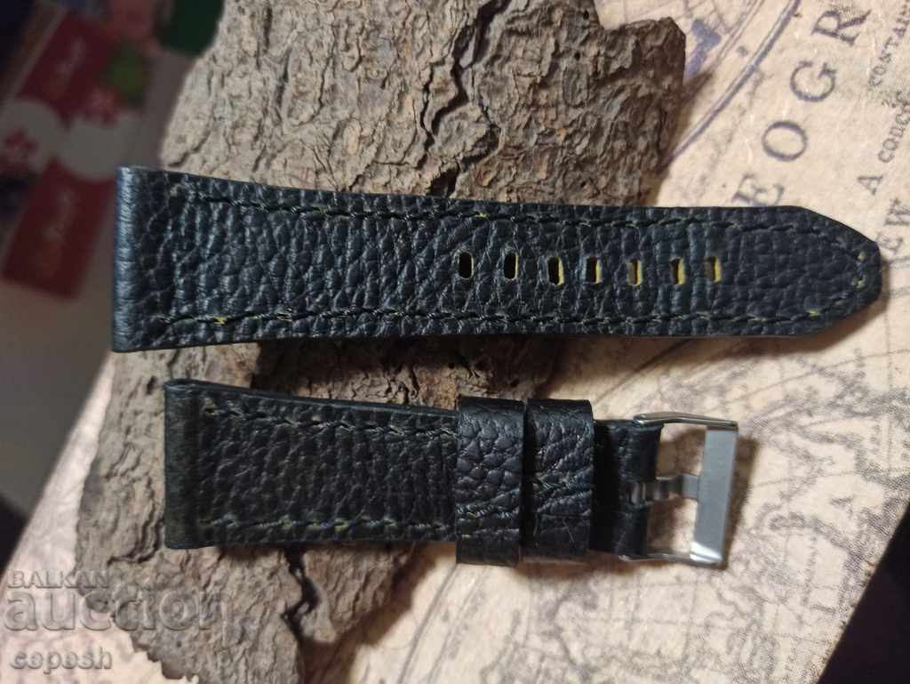 Leather watch strap 26mm Genuine leather by hand 783 - 7 Leather watch strap 26mm Genuine leather by hand 783 - 7