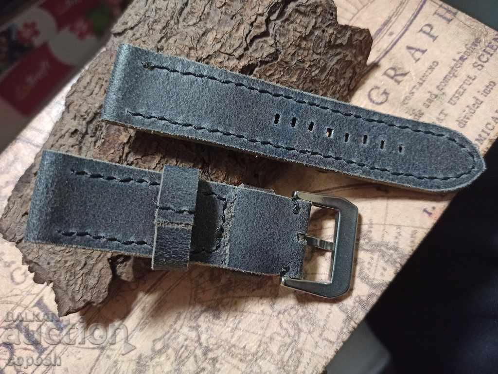 Δερμάτινο λουράκι ρολογιού 24mm Γνήσιο δέρμα χειροποίητο 785 - 7 Δερμάτινο λουράκι ρολογιού 24mm Γνήσιο δέρμα χειροποίητο 785 - 7