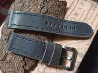 Leather watch strap 24mm Genuine leather by hand 785