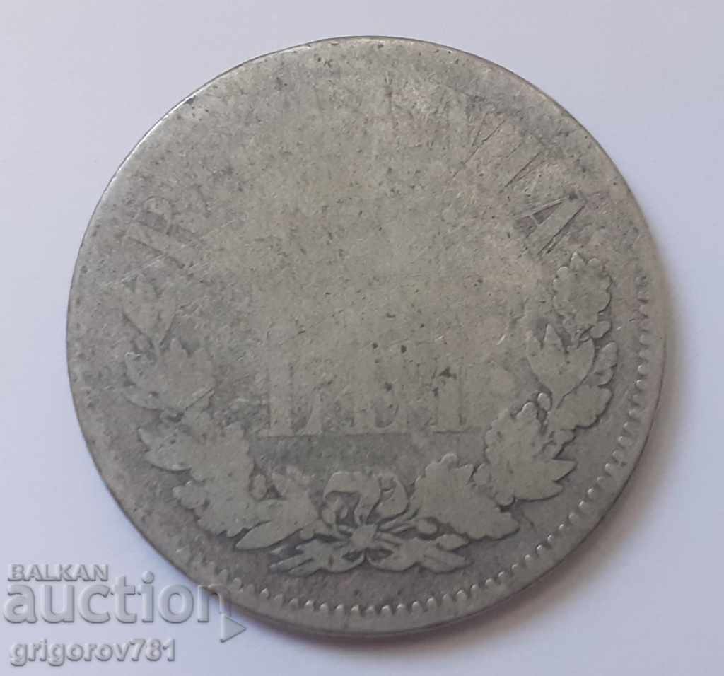 2 lei silver Romania 1873 - silver coin # 1