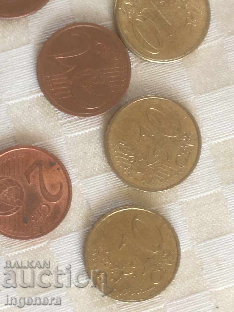 Livrarea MONEDĂ MONEDE EUROCENT-12 BUC