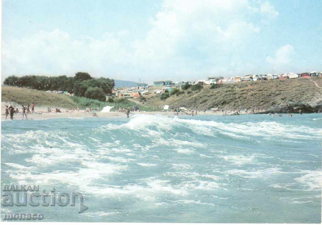 Old postcard - Ahtopol, Camping "Dolphin"