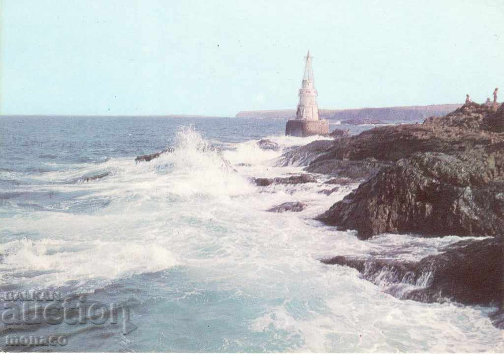 Old postcard - Ahtopol, The Lighthouse