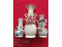 Three porcelain vases