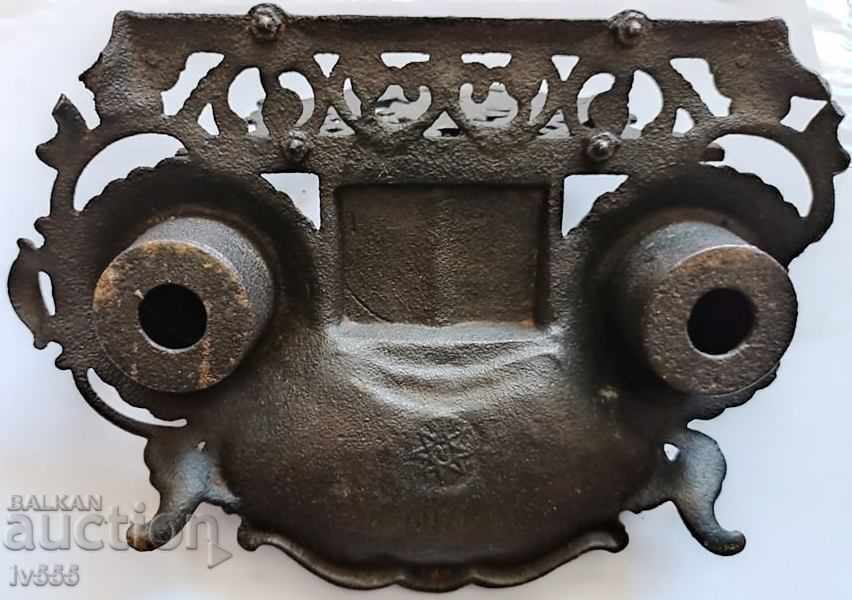 FOR SALE AN OLD BEAUTIFUL GERMAN METAL INKWARE FOR A WRITING STATION - 5 FOR SALE AN OLD BEAUTIFUL GERMAN METAL INKWARE FOR A WRITING STATION - 5