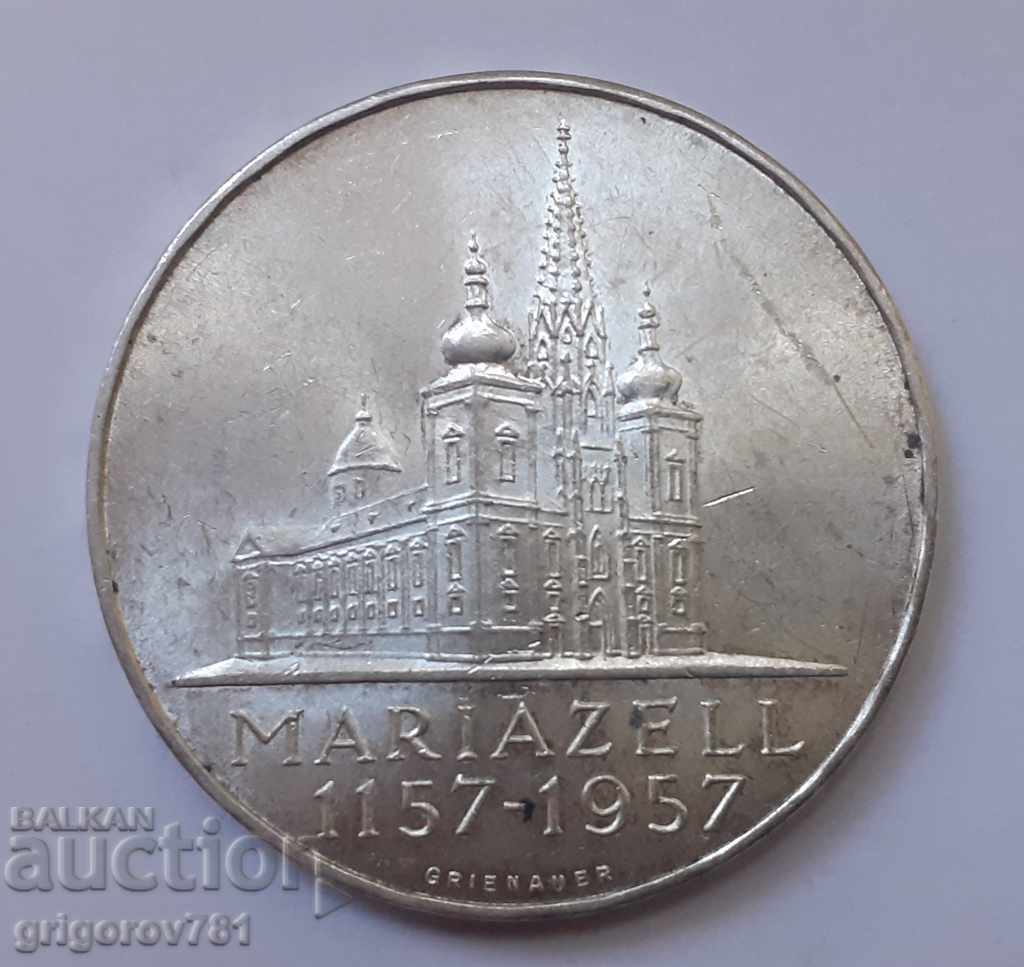 25 шилинга сребро Австрия 1957 - сребърна монета #3