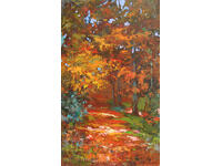 Autumn in the woods - oil paints