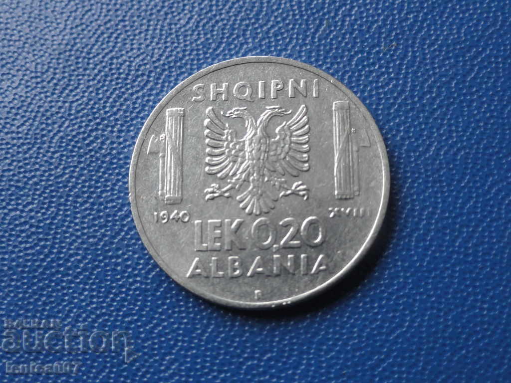 Auction Albania 1940 - 0.20 Lek Auction Albania 1940 - 0.20 Lek