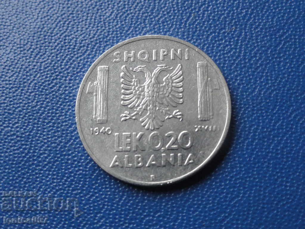 Albania 1940 - 0.20 Lek - 5 Albania 1940 - 0.20 Lek - 5