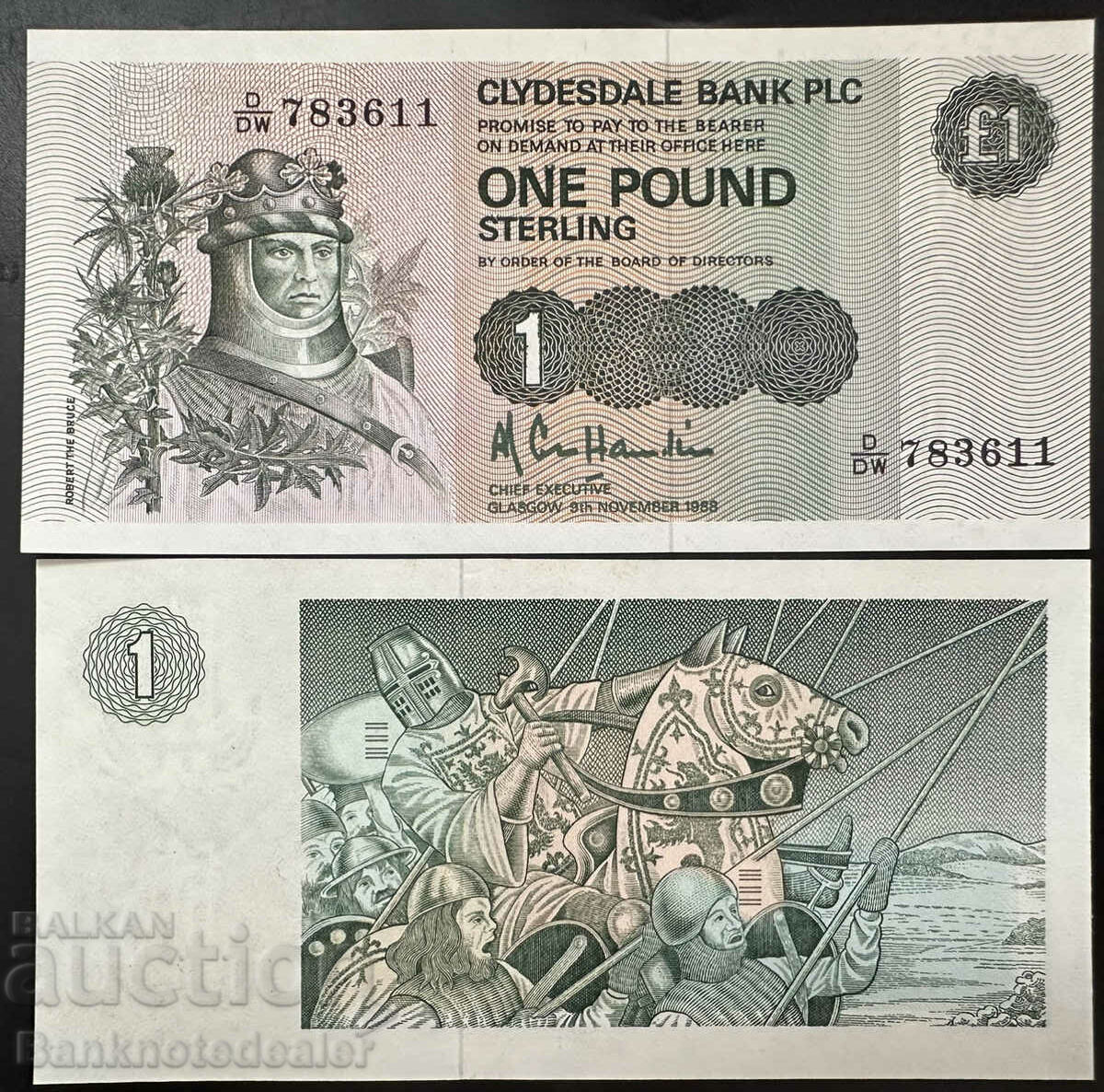 Licitație Scoția Clydesdale Bank 1 Pound 1988 Pick 211d Ref 3611 Unc Licitație Scoția Clydesdale Bank 1 Pound 1988 Pick 211d Ref 3611 Unc