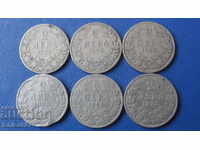 Bulgaria 1925 - 2 BGN (fără linie) 6 bucăți