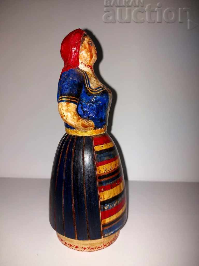 KINGDOM OF BULGARIA RARE PERFECT WOODEN FIGURE GIRL with price 120.00 BGN | € 61.36 KINGDOM OF BULGARIA RARE PERFECT WOODEN FIGURE GIRL with price 120.00 BGN | € 61.36