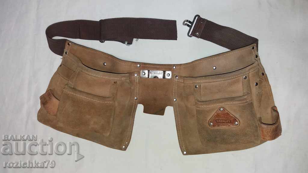Work belt for tools with thick leather saddles - Stanley