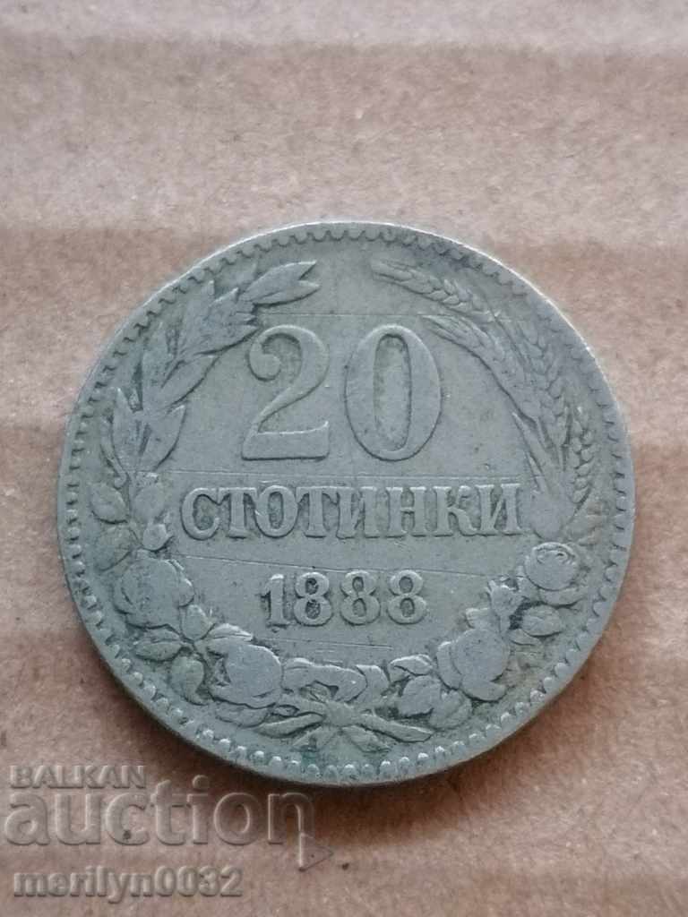 Auction 20 stotinki 1888 Auction 20 stotinki 1888