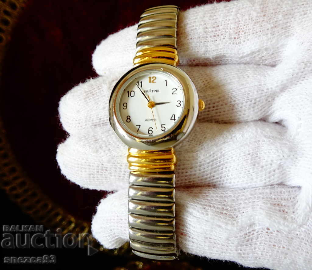 Pratina ladies wristwatch, gold plated.